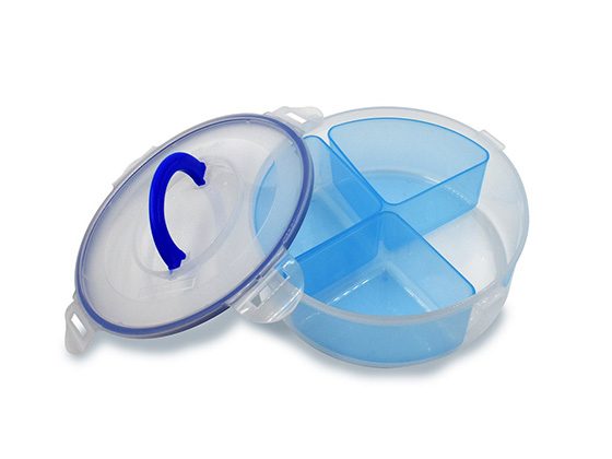 PORTAFÁCIL REDONDO 2 LT CON 4 DIVISIONES | Plásticos en General