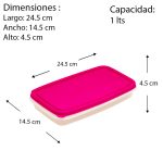 Recipiente rectangular chico - Imagen 3